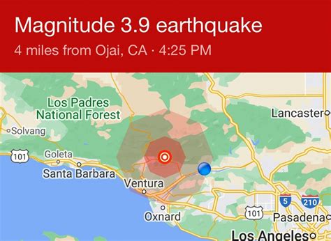 earthquake now ojai ca